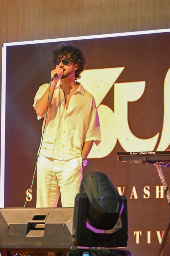 Sankalp Vashishth, one of the top live singers in Bhopal, performing passionately at a wedding event