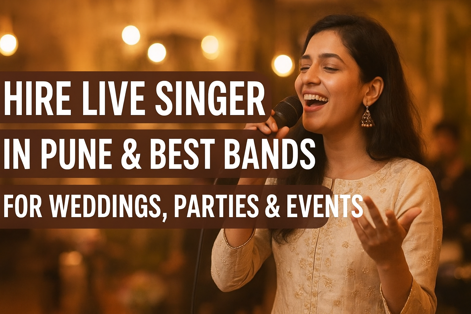 Hire live singer in Pune performing at wedding event