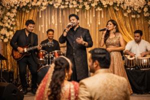 Hire Indian Live Band in Dubai performing at a luxury wedding event